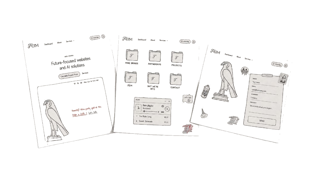 Feim website sketches
